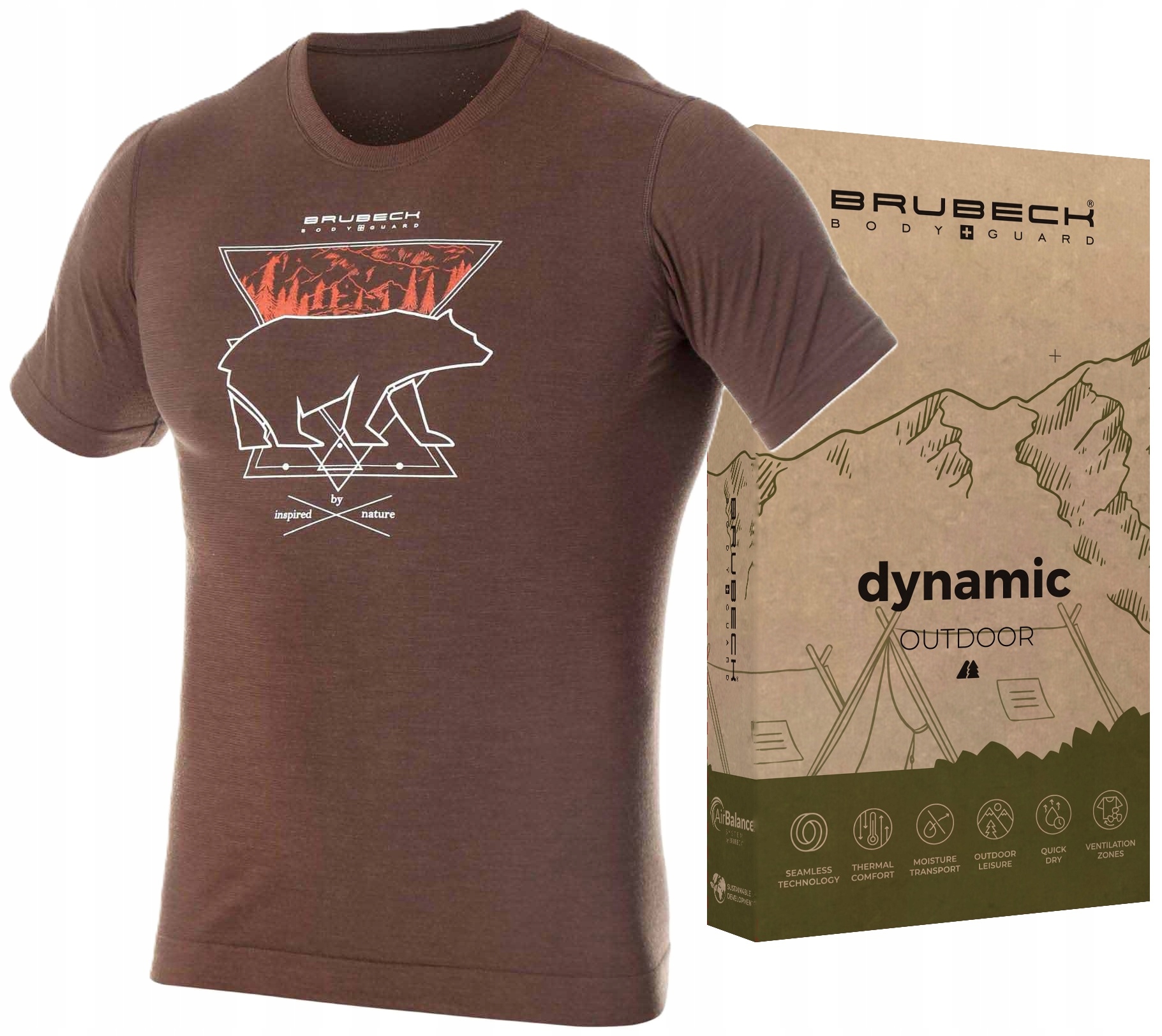 Turystyczna Męska Koszulka Wełniana Oddychający T-shirt Górski Brubeck M