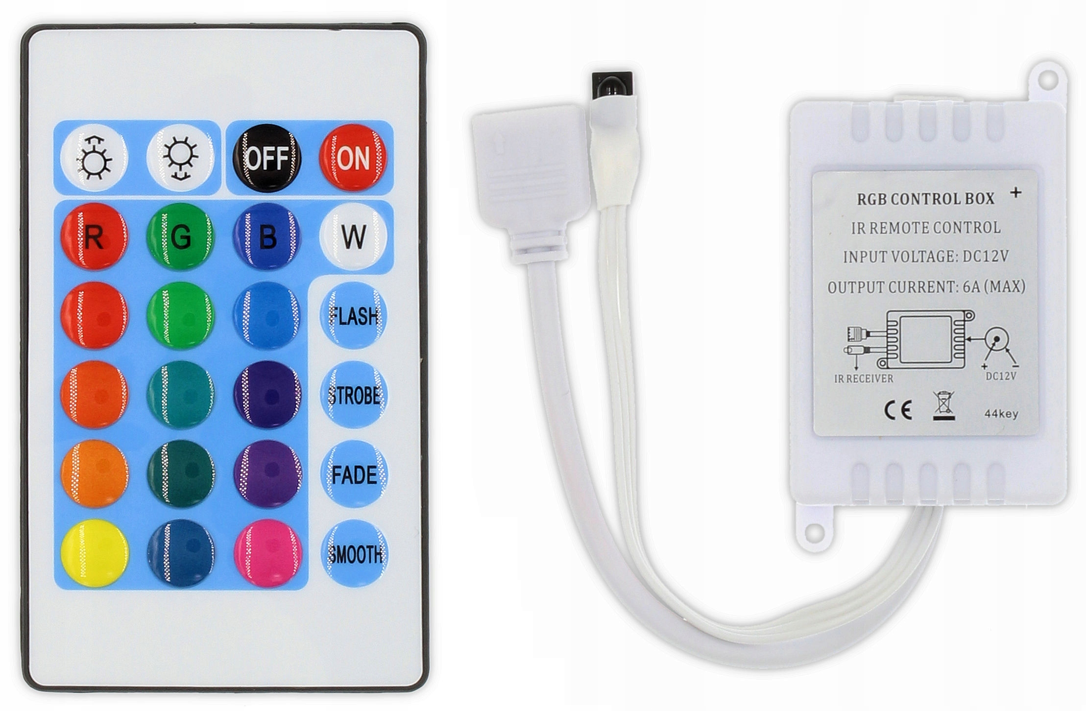 

Sterownik Kontroler do Taśm Led Rgb Pilot 24p Ir