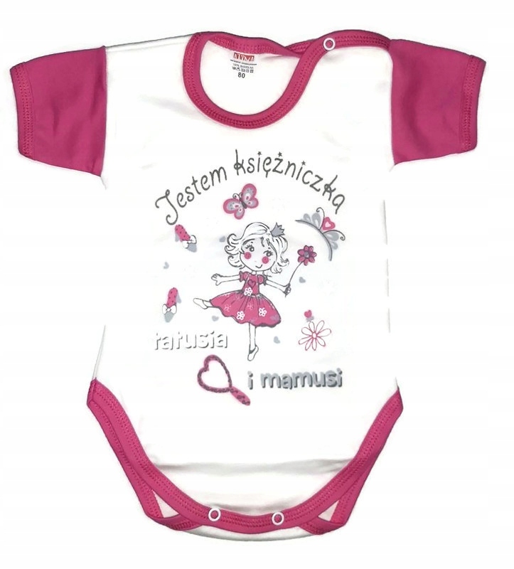 BODY KRÓTKI RĘKAW! Śmieszne napisy! Rozm. 80 Płeć Chłopcy Dziewczynki