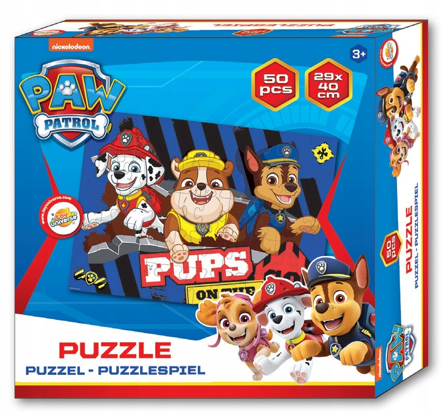 

Puzzle Nickelodeon Dwustronne 50 elem. Psi Patrol