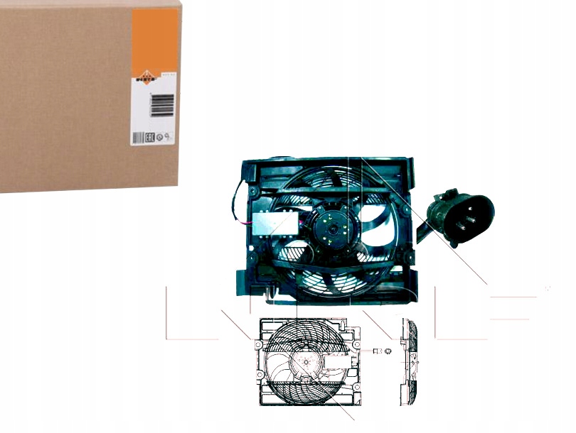 Ventilátor Chladiče Bmw E39 520-540 96-03 Nrf