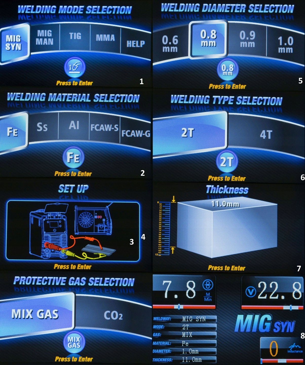 PÓŁAUTOMAT SPAWALNICZY WELDMAN MIGTEC 200 MIG MMA TIG 230V 200A SYNERGIA Waga urządzenia 15.5 kg