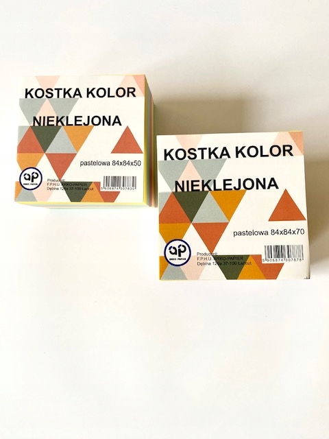 

Kostka Nieklejona Kolor Pastel/ Wkład 84x84x70