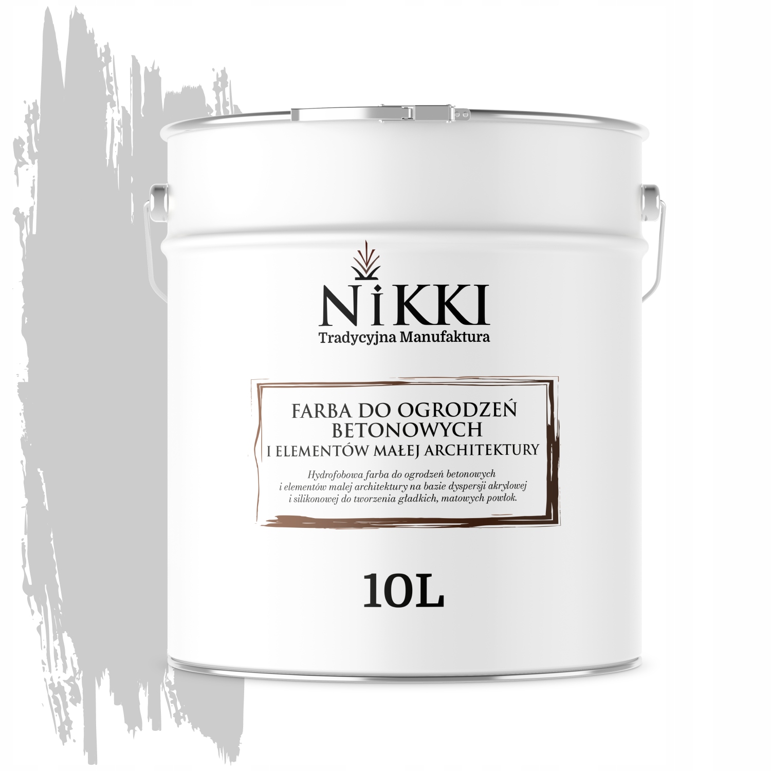 Farba Na Maľovanie Plotov 10 L Betónových Kvetináčov Šedá Svetlá F262