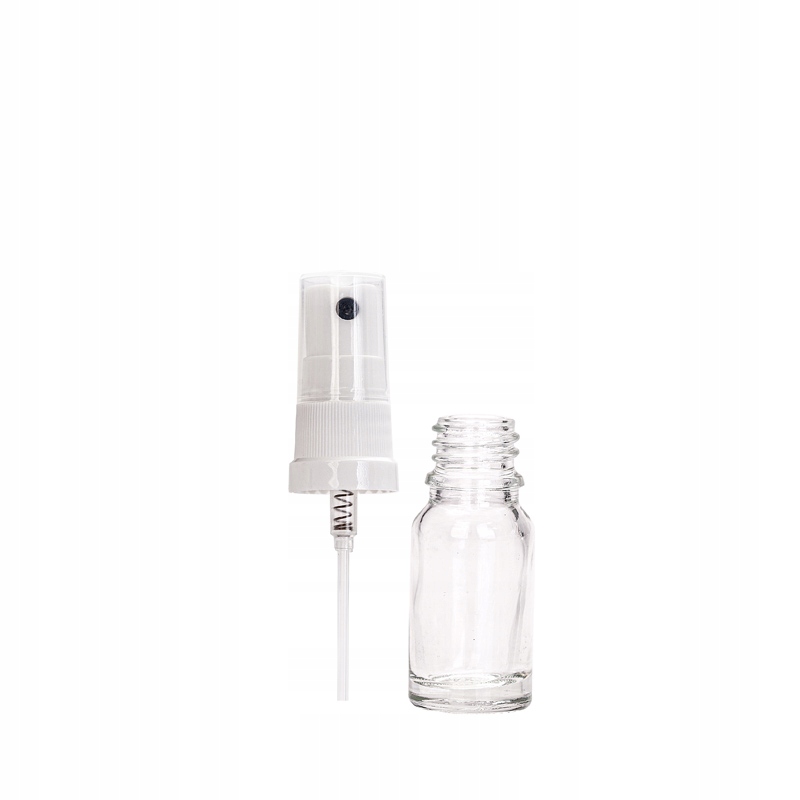

Butelka szklana bezbarwna 10 ml atomizer biały