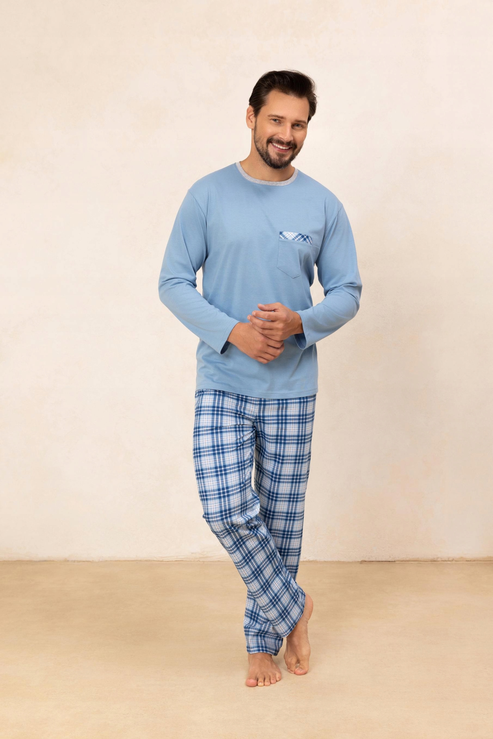 Pánské Pyžamo 488 Dr VEL.2XL XXL modré