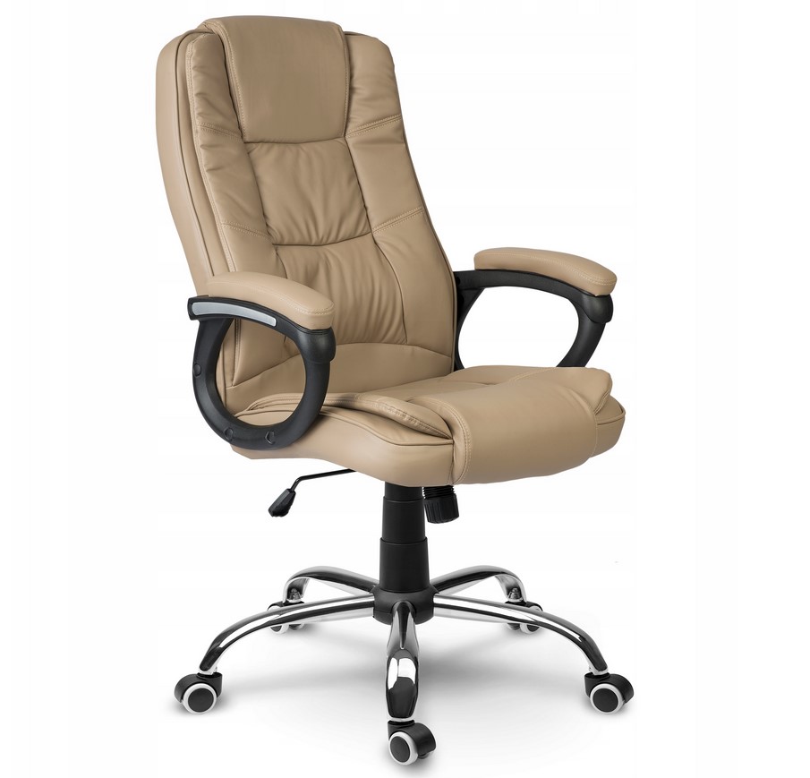 Fotel Obrotowy Krzesło Biurowe Stilo Beżowy