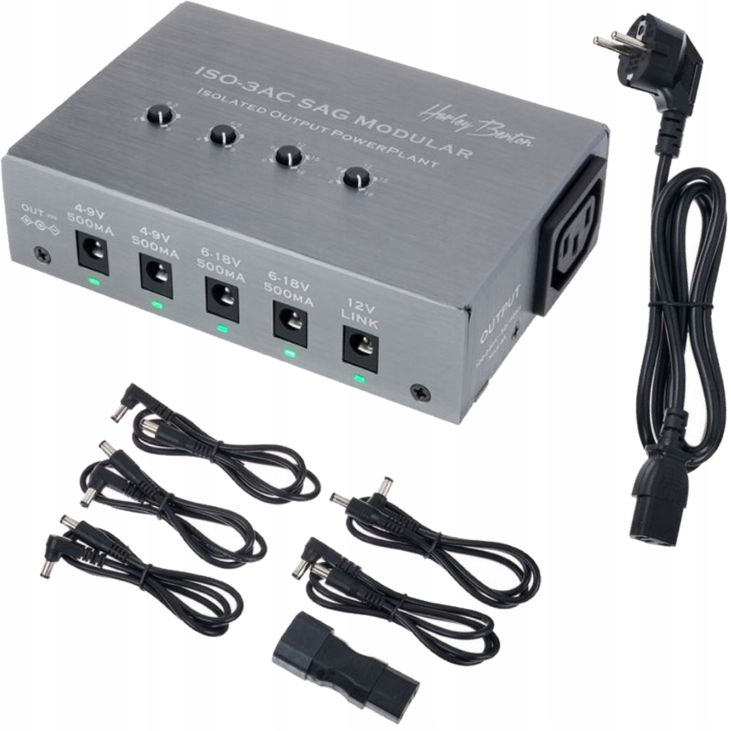 Modulární napájecí zdroj 5 efektů Harley Benton PowerPlant ISO-3AC Sag Modular