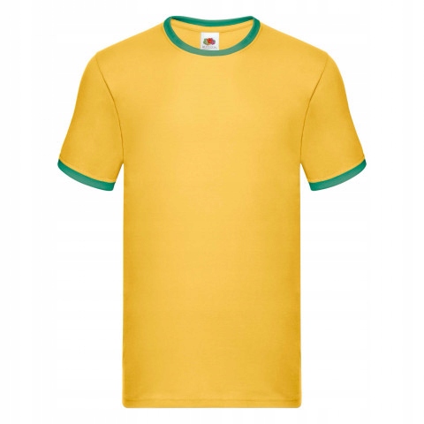 

Koszulka męska Ringer FruitLoom Żółty/Green 3XL