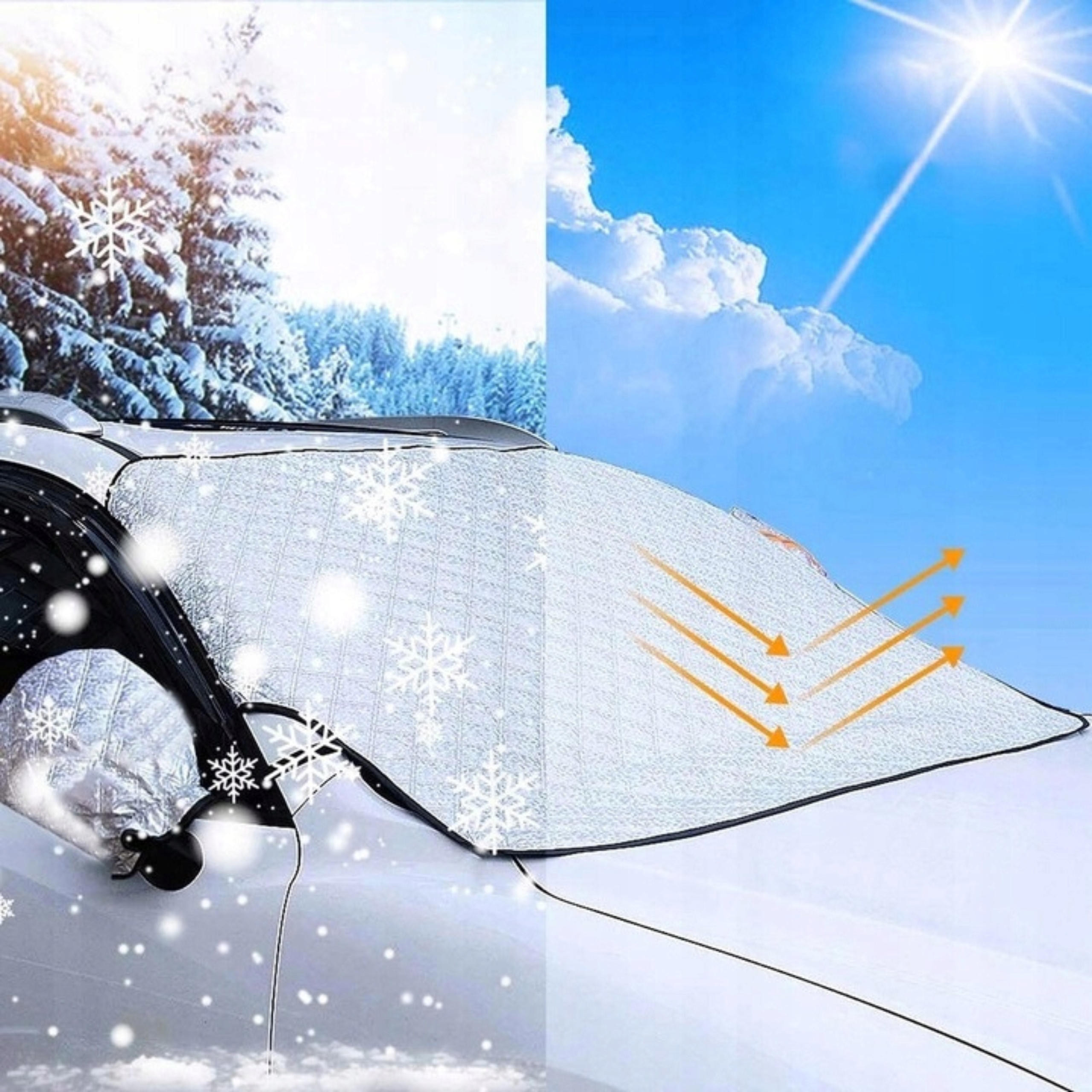 OSŁONA NA SZYBĘ DO SAMOCHODU MATA PRZECIWSŁONECZNA ANTYSZRONOWA MOCNA Rodzaj maty na szyby