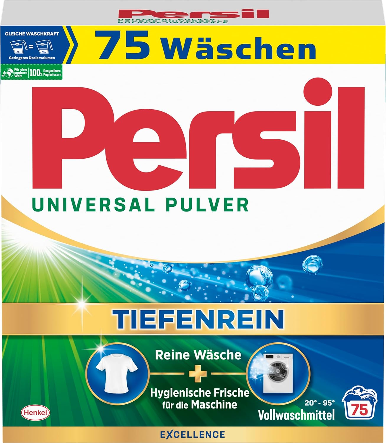 Levně Persil Universal Pulver Tiefenrein prací prášek 75 dávek 4,5kg Německý