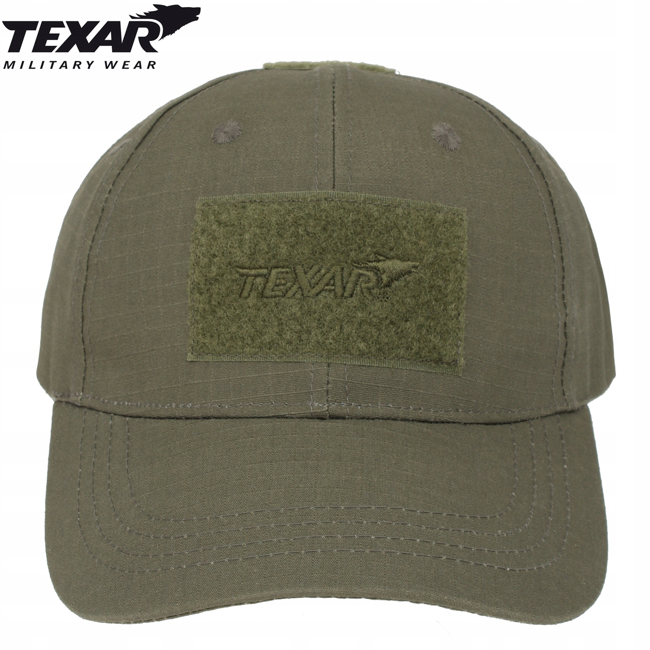 CZAPKA Z DASZKIEM BEJSBOLÓWKA TEXAR WOJSKOWA REGULOWANA NA RZEP OLIVE Marka Texar