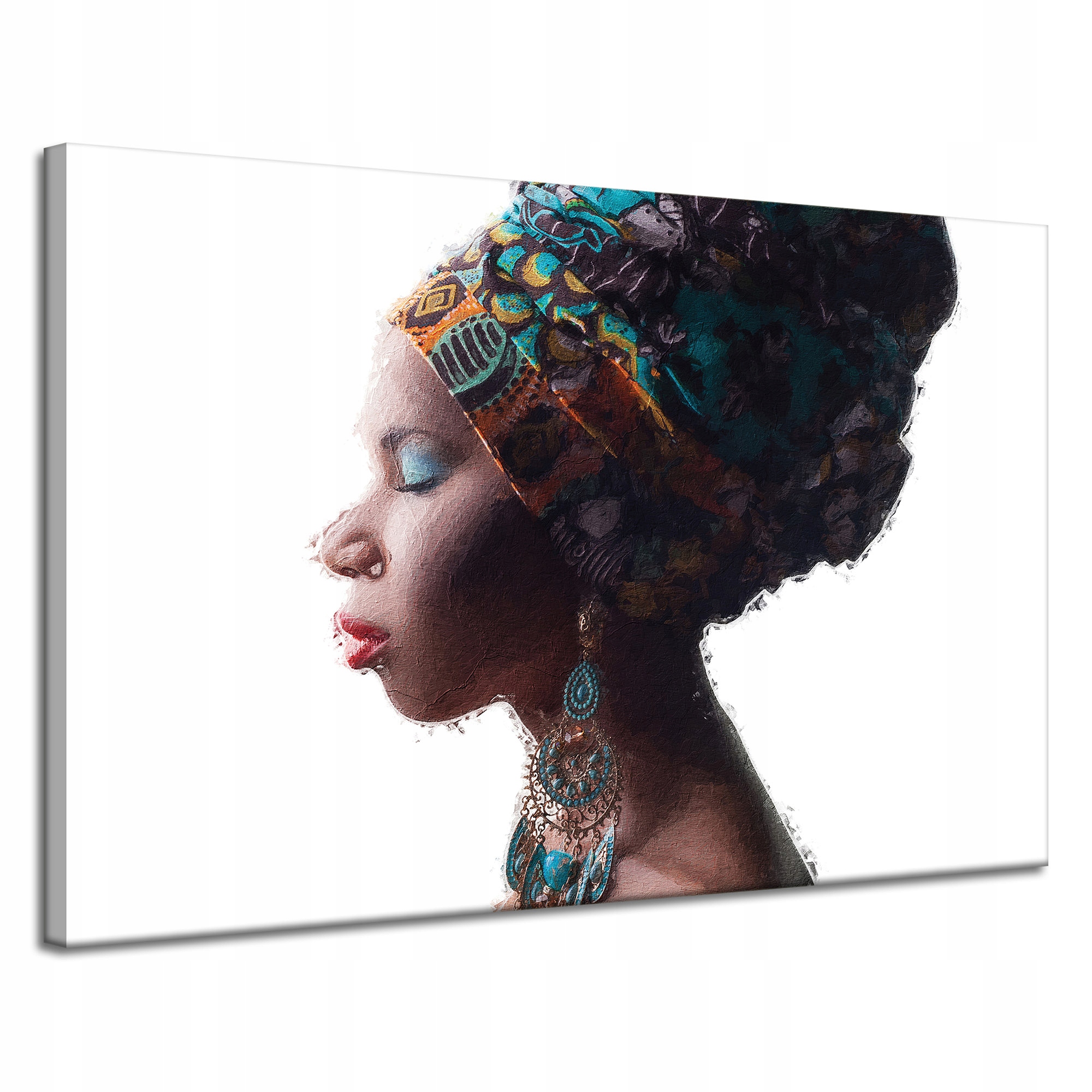 Obraz na plátně Černá pózující žena Tvář 120x80 cm Ideální jako dárek