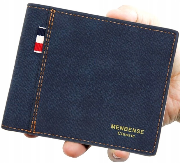 

Portfel Męski składany skórzany cienki