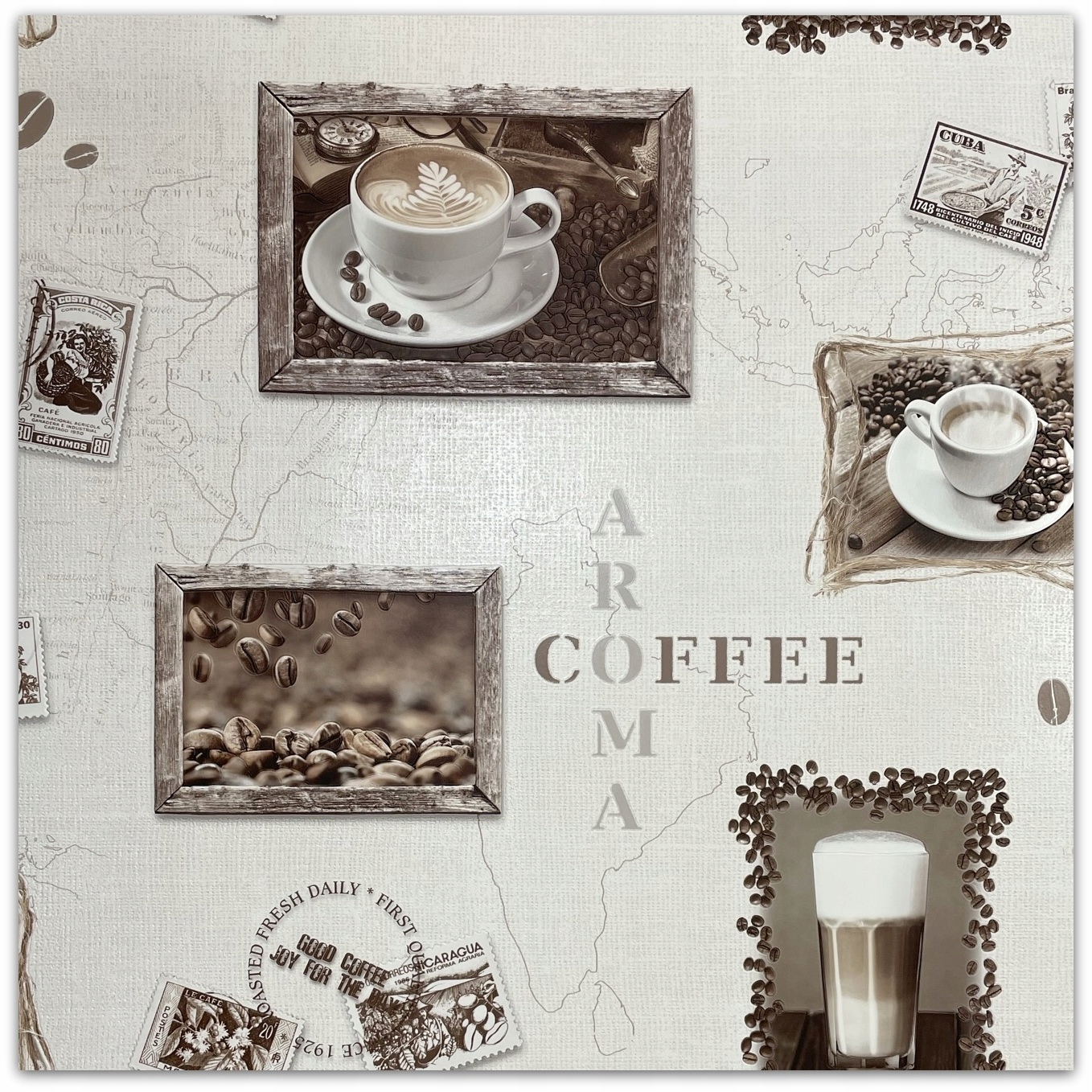 TAPETY KUCHYŇSKÉ TAPETY DO KUCHYNĚ VINYLOVÁ KÁVA RASCH za 426 Kč - Allegro