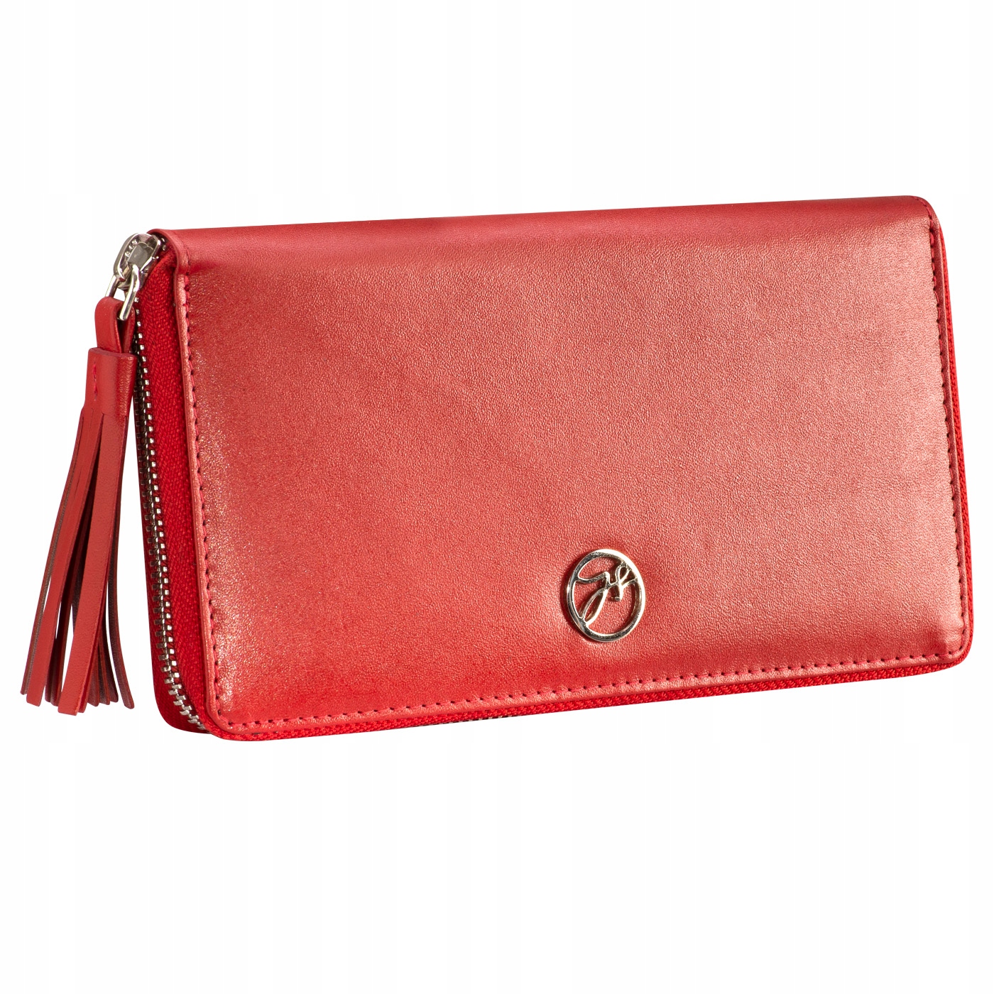 PORTFEL DAMSKI SKÓRZANY - DUŻY - RFID - CZERWONY