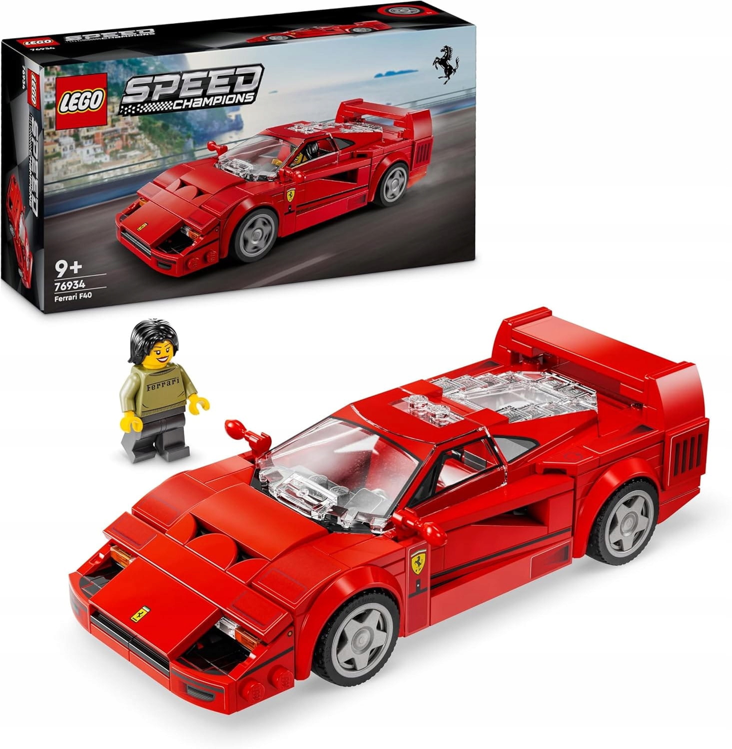 Lego 76934 auto Ferrari F40 červené auto model Speed Champions