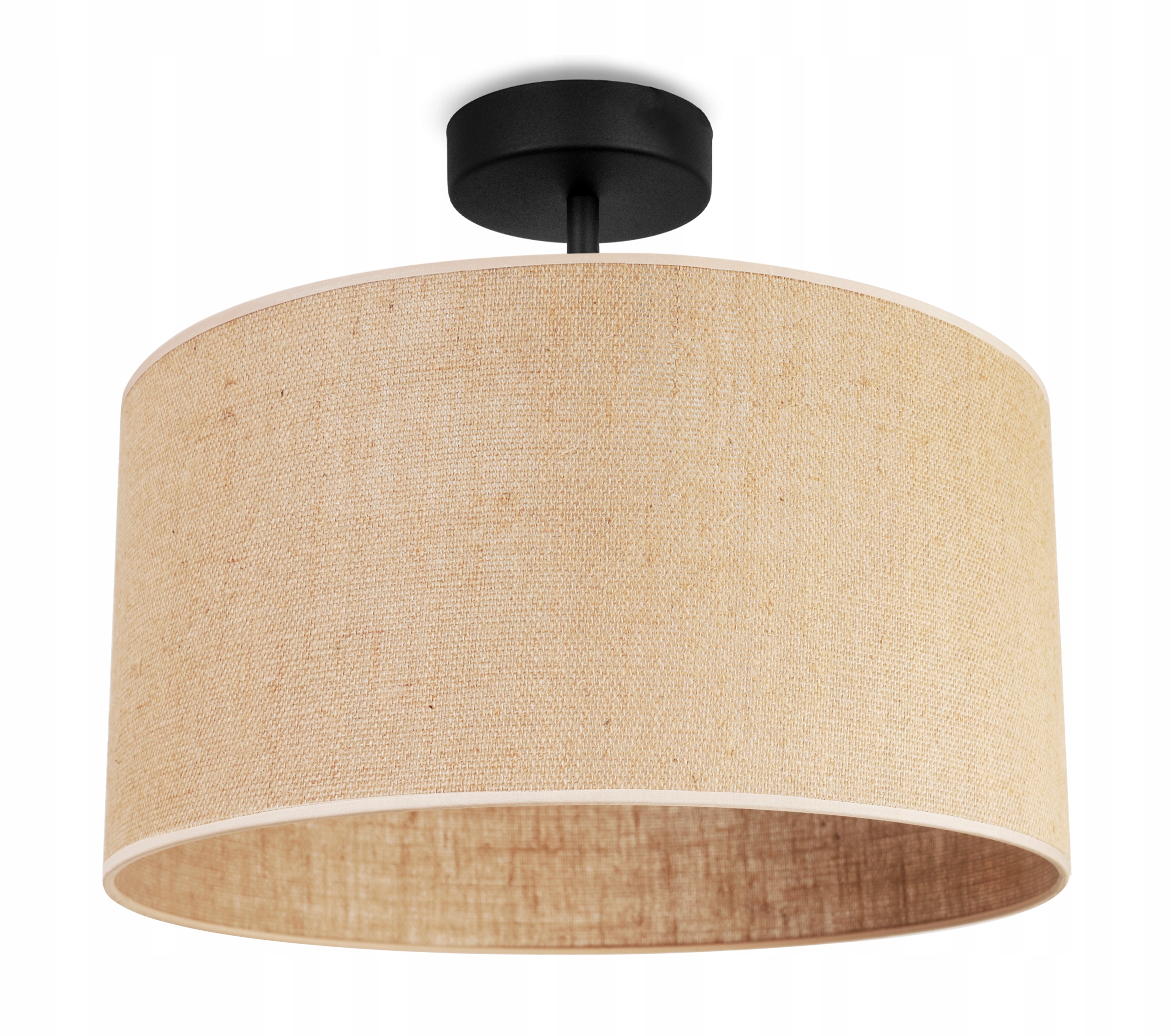 Lampa Sufitowa Plafon Kinkiet Abażur Boho Juta 40 CM Do Salonu Sypialni