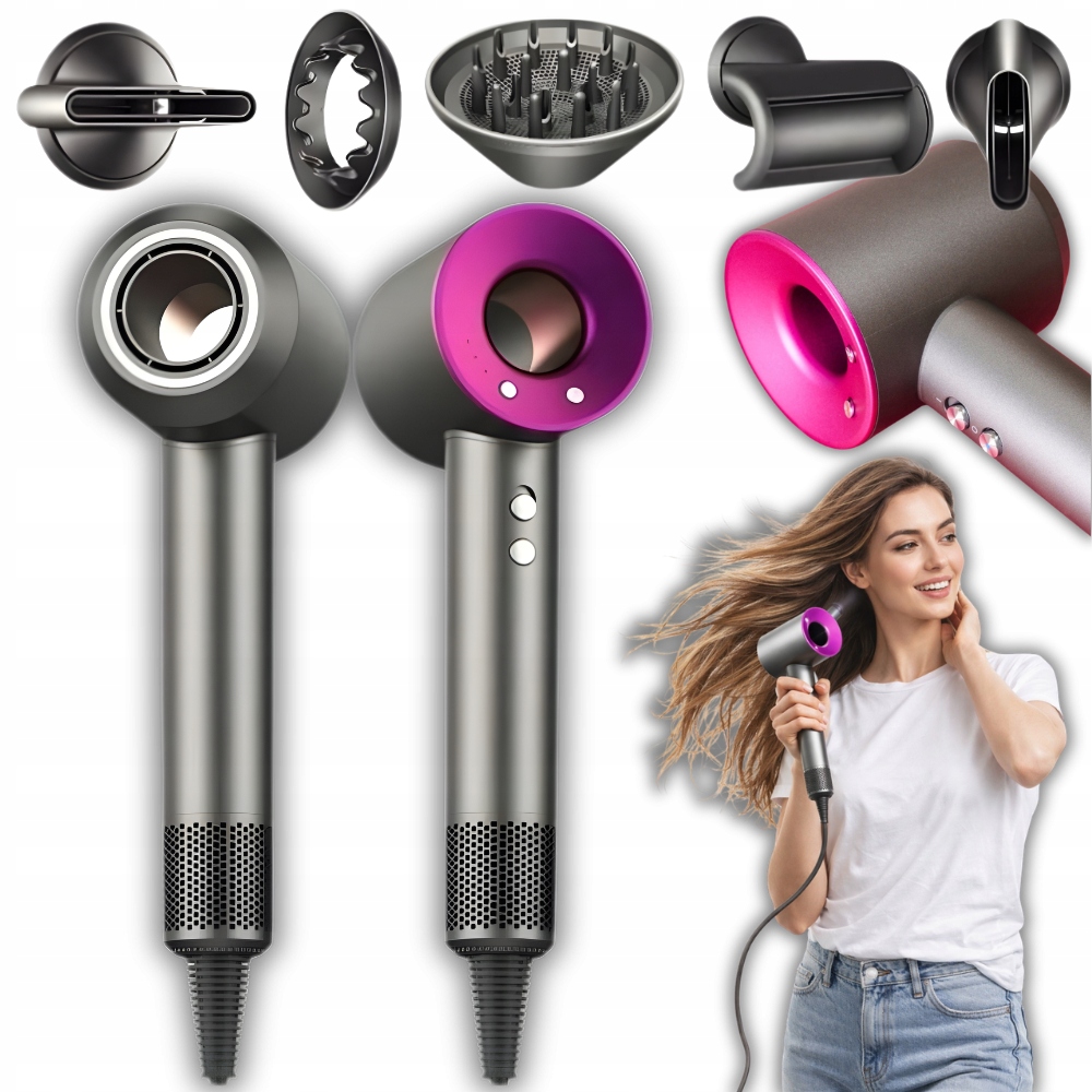 Mocna Suszarka do Włosów Dryer HD1600 1600W Jonizacja Dyfuzor 3 Tryby 5w1
