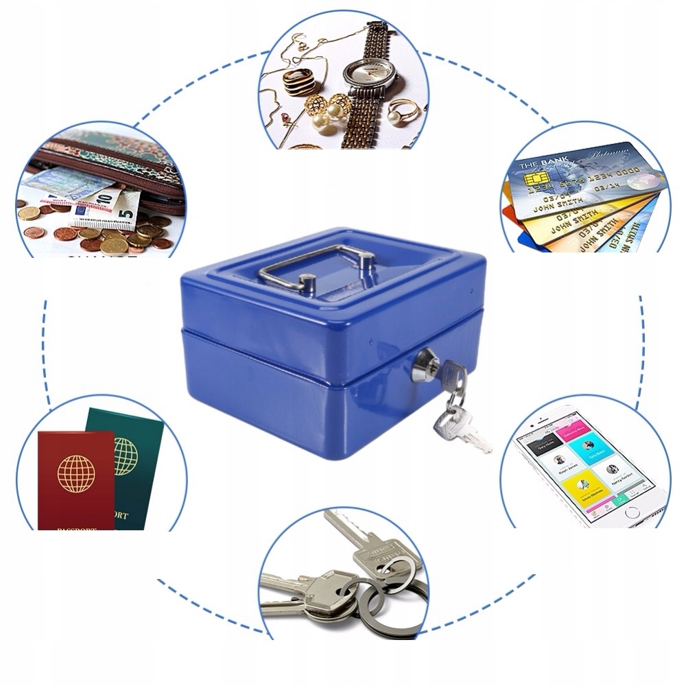 METALOWA KASETKA NA PIENIĄDZE SEJF MOCNA Marka inny