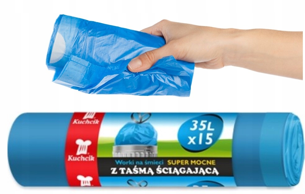 

Worki na śmieci Kuchcik z Taśmą Mocne 35L 15szt