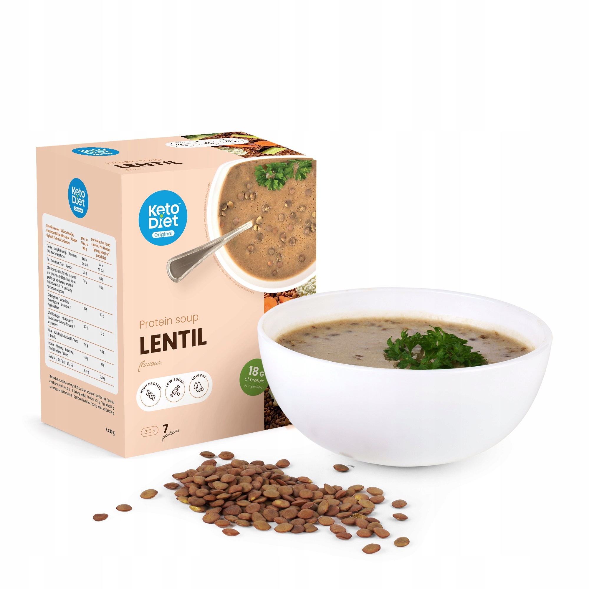 Levně Proteinová polévka čočková (7 porcí)