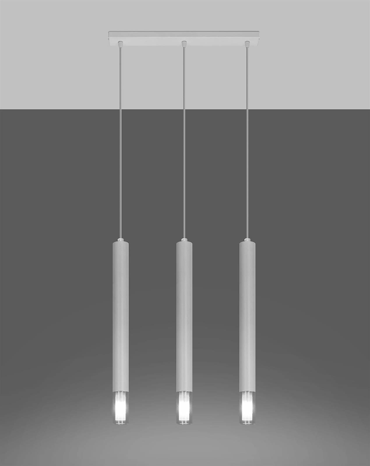 Závesná lampa Wezyr 3 biela