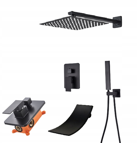 Čierna sprchová batéria Vodopád -30 Box