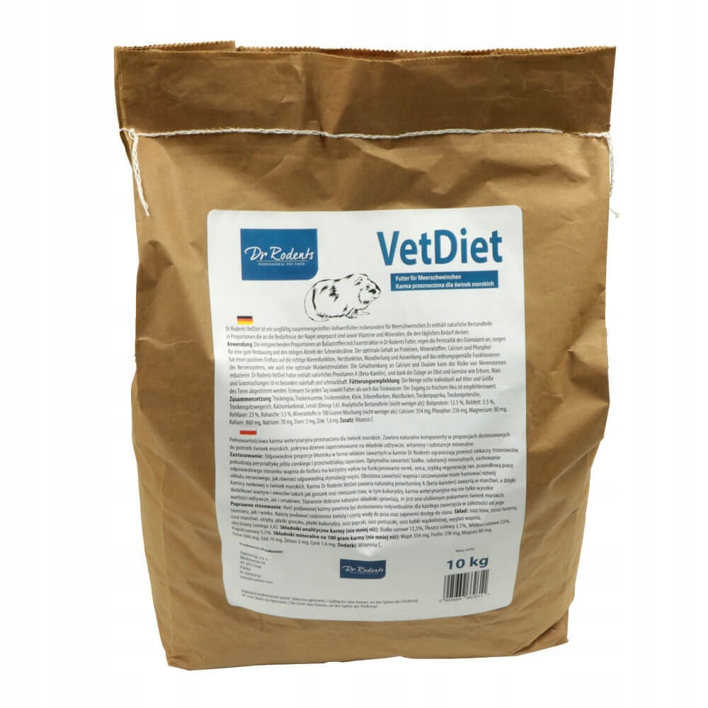 Levně Krmivo pro morče 10kg Dr. Rodents VetDiet