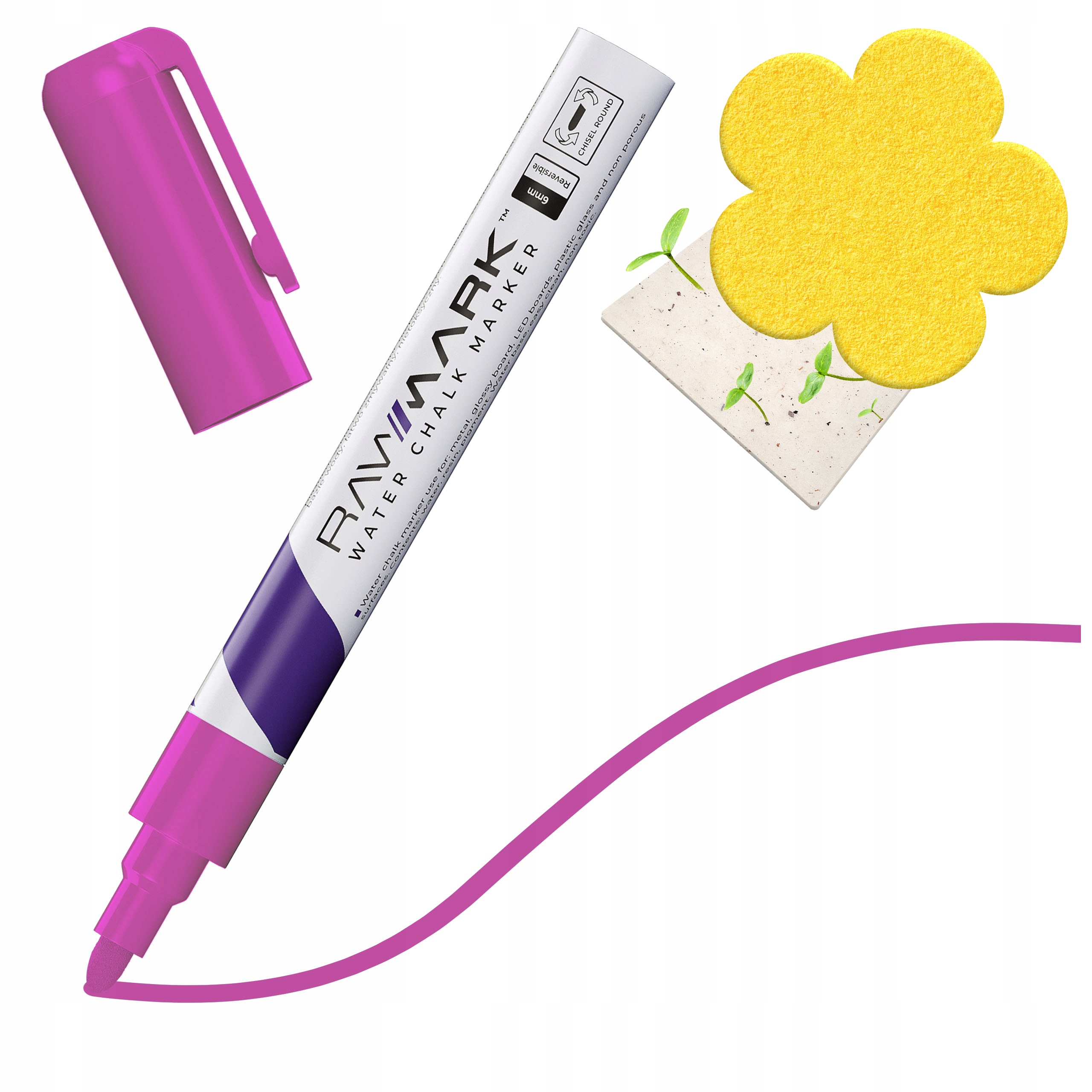 KREDOWY MAZAK ZMAZYWALNY do tablicy szklanej do tablic