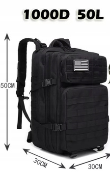 Taktický Batoh 50L Černý Molle