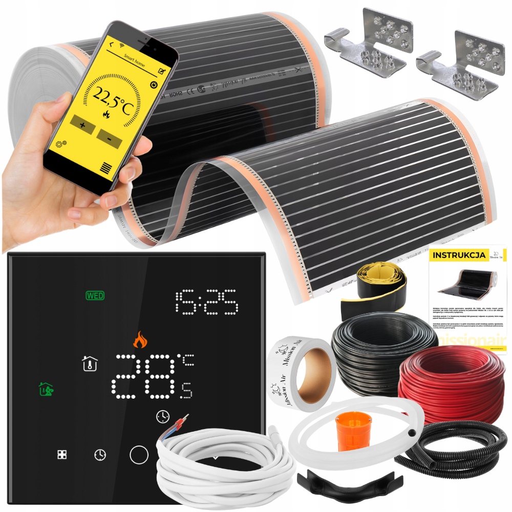 Set Mission Air Fólia vyhrievacia podložka Infračervená 50 cm A 160 W/m² 1,5 m² Ptc