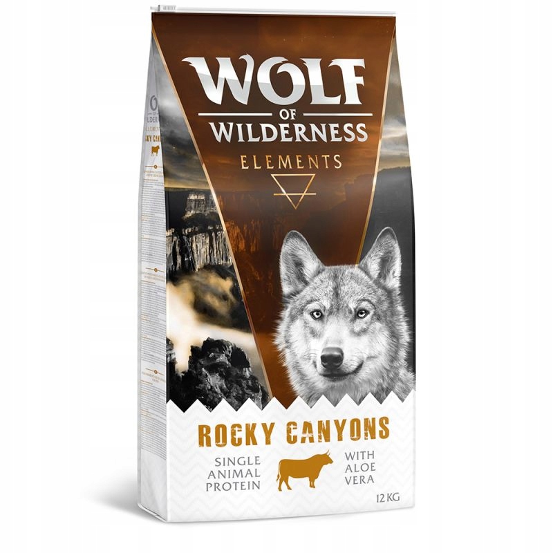 Levně Suché krmivo pro psy Wolf of Wilderness „Rocky Canyons“, hovězí maso 12 kg