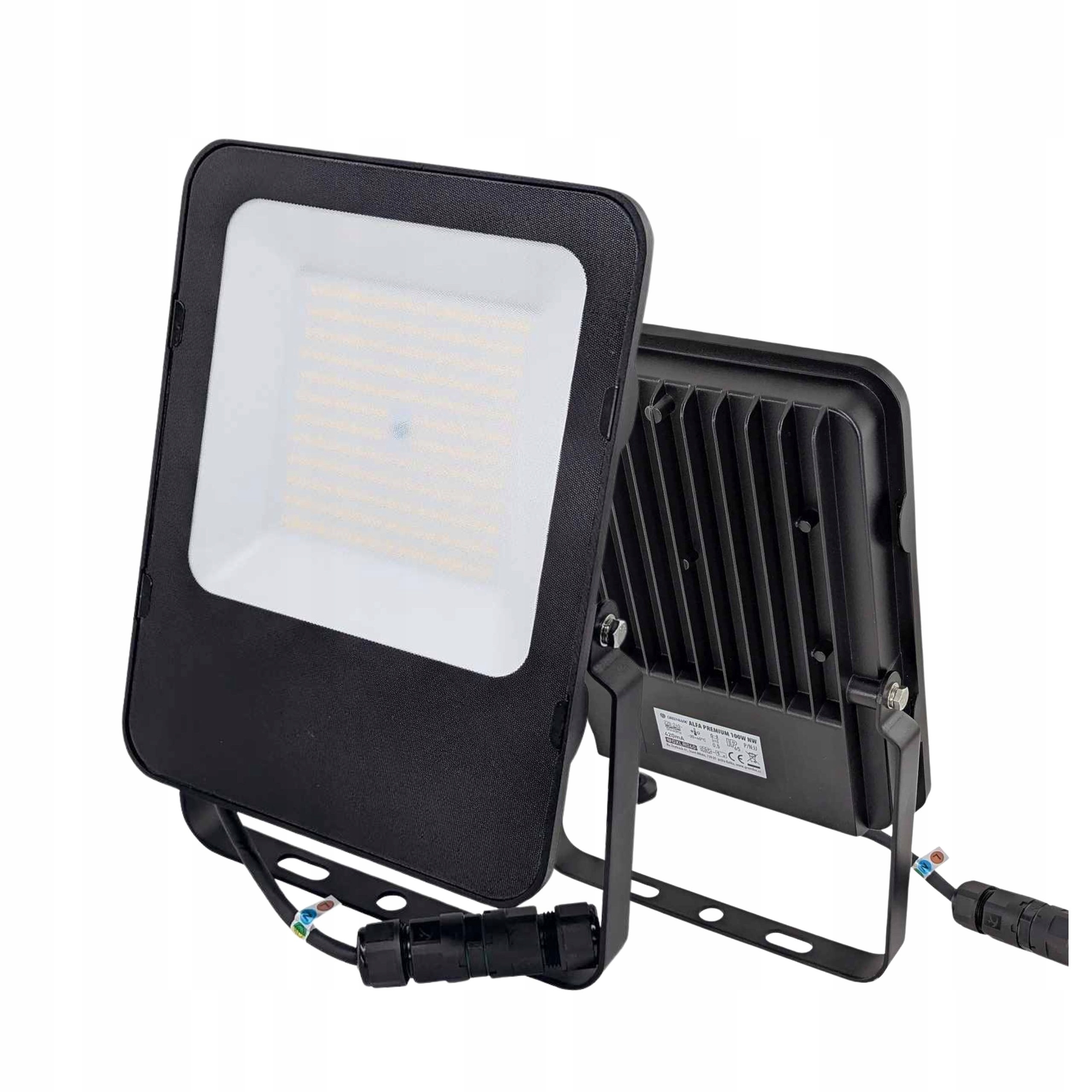 Led venkovní reflektor IP65 Alfa Premium 100W Nw 15000 4000K Černý