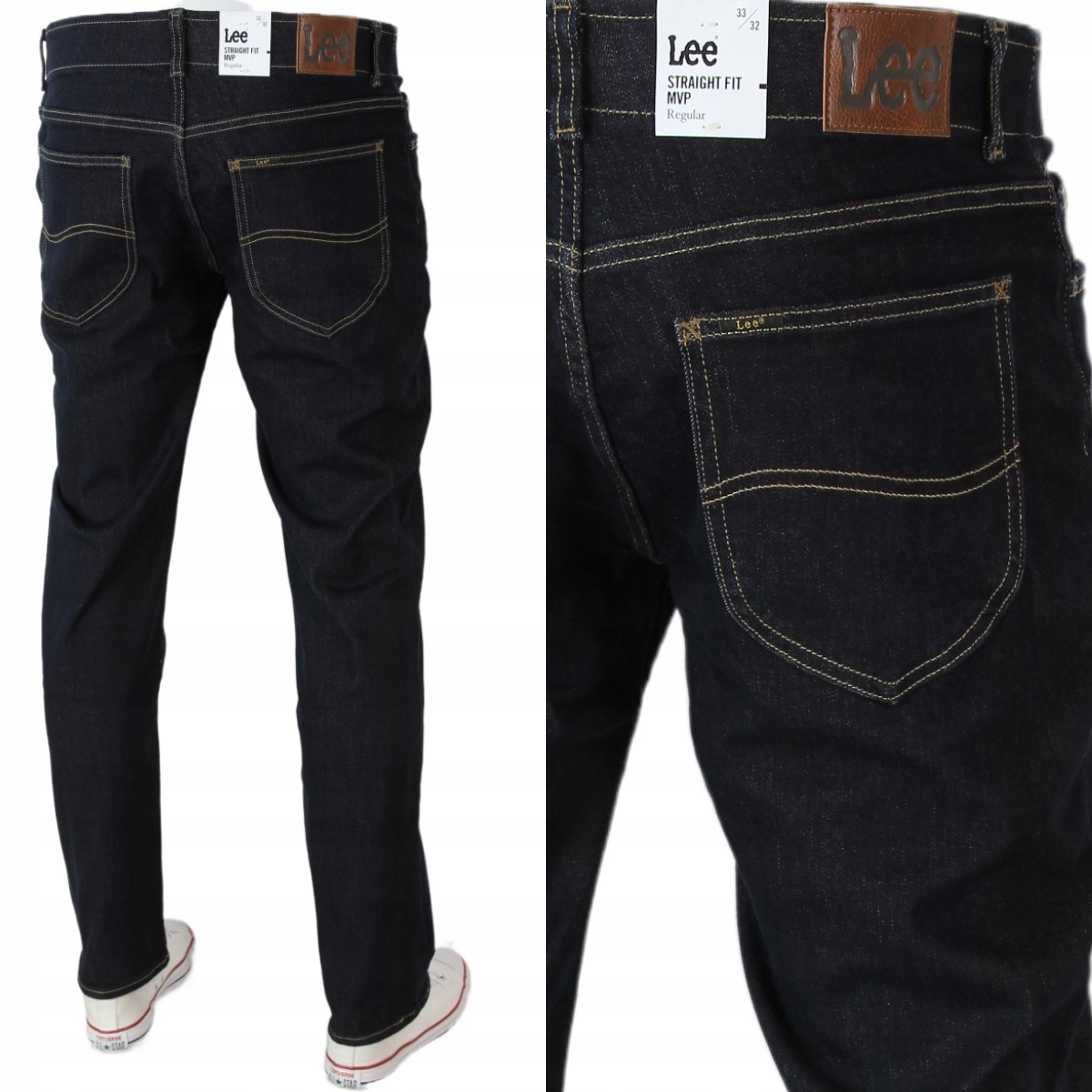 Lee Mvp Straight Regular Fit Jeansy Spodnie "rinse" W33 L36