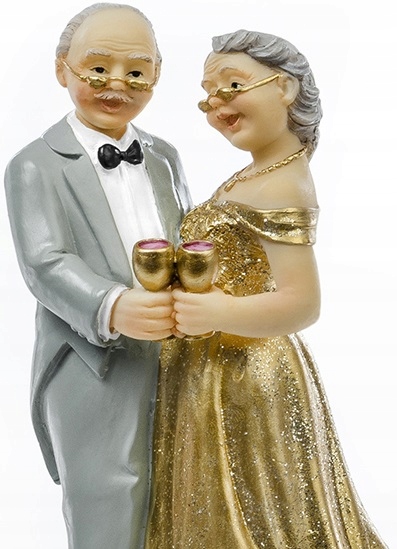 Figurka na Tort 50 Rocznica Ślubu Złote Gody 12 cm