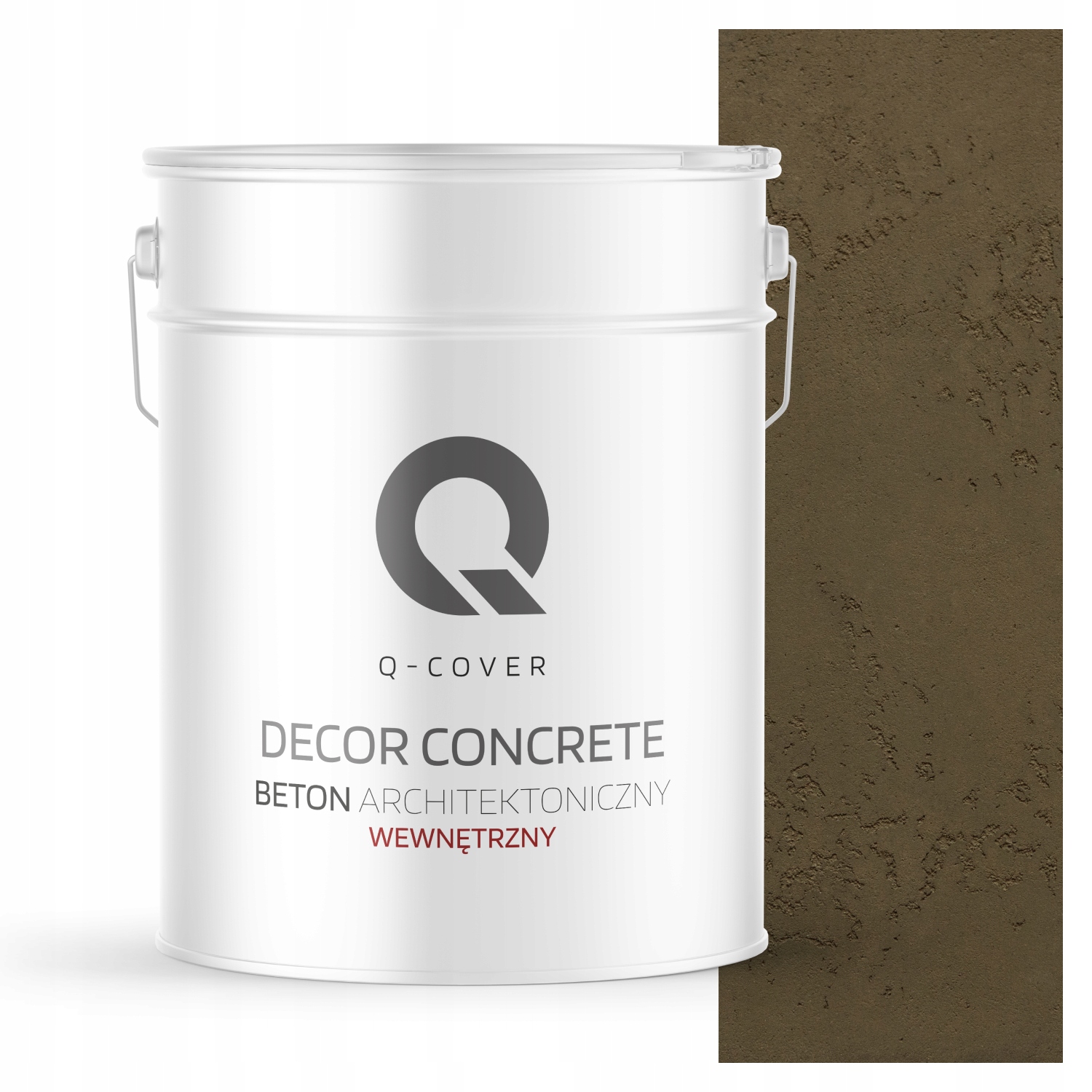 Vnitřní Architektonický Beton 10m2 15kg Ozdobný Efekt Khaki Tmavý F456