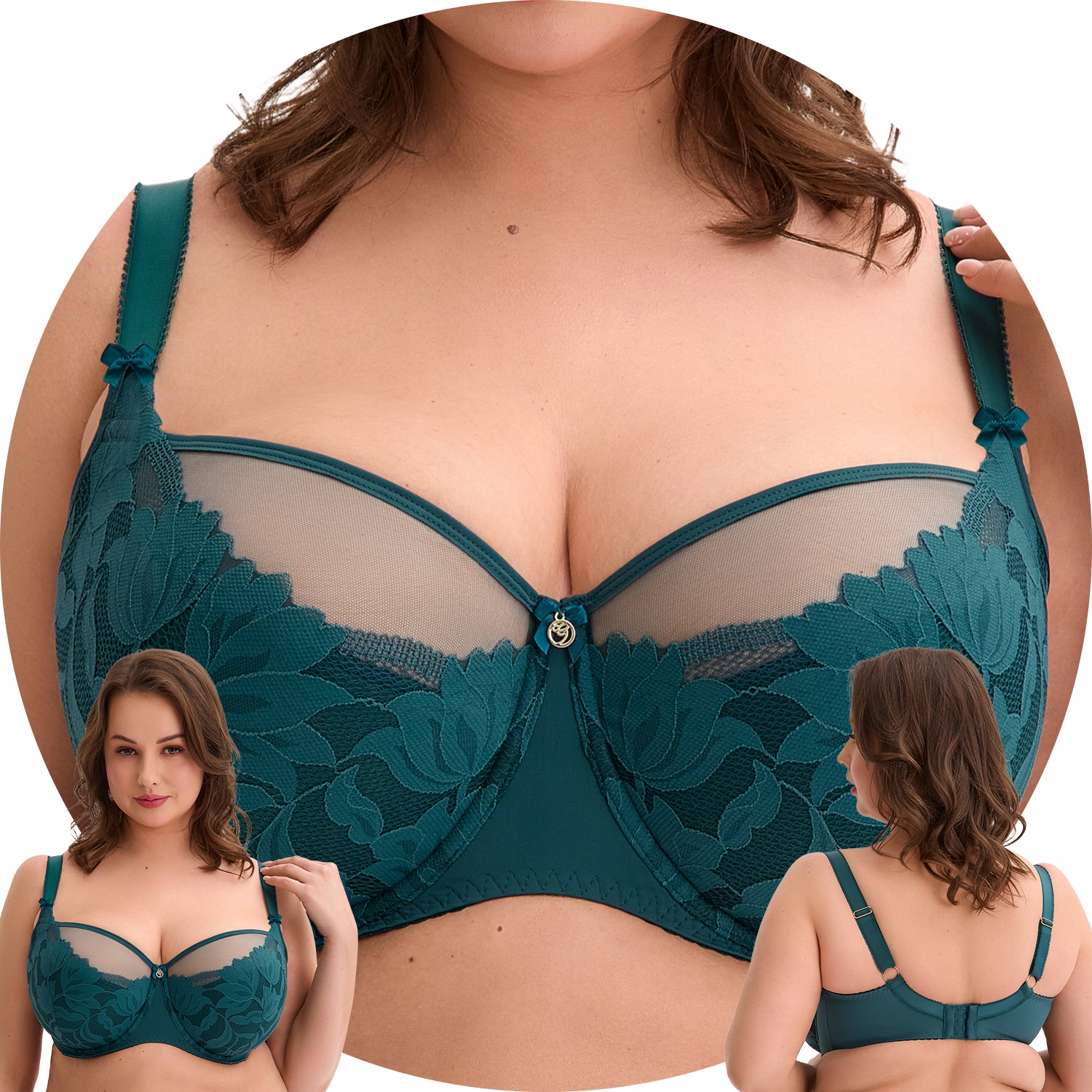 Gaia 1134M Keto Maxi Polovyztužená podprsenka Semi Soft zelená 95G