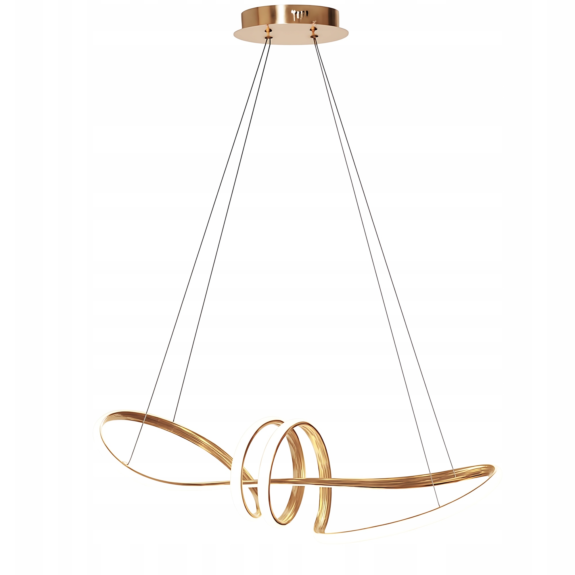 Závěsná Led lampa Zlatá Moderní Glamour do obývacího pokoje 69 cm Toolight
