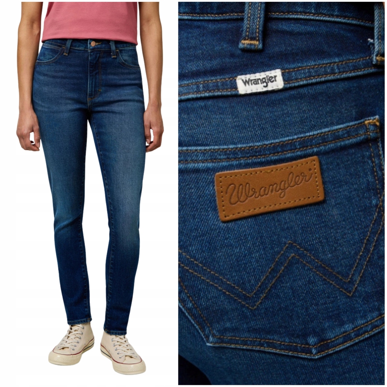 Wrangler Sienna Misty Moonstone dámské džínové kalhoty úzké nohavice 7/8 W26 L30