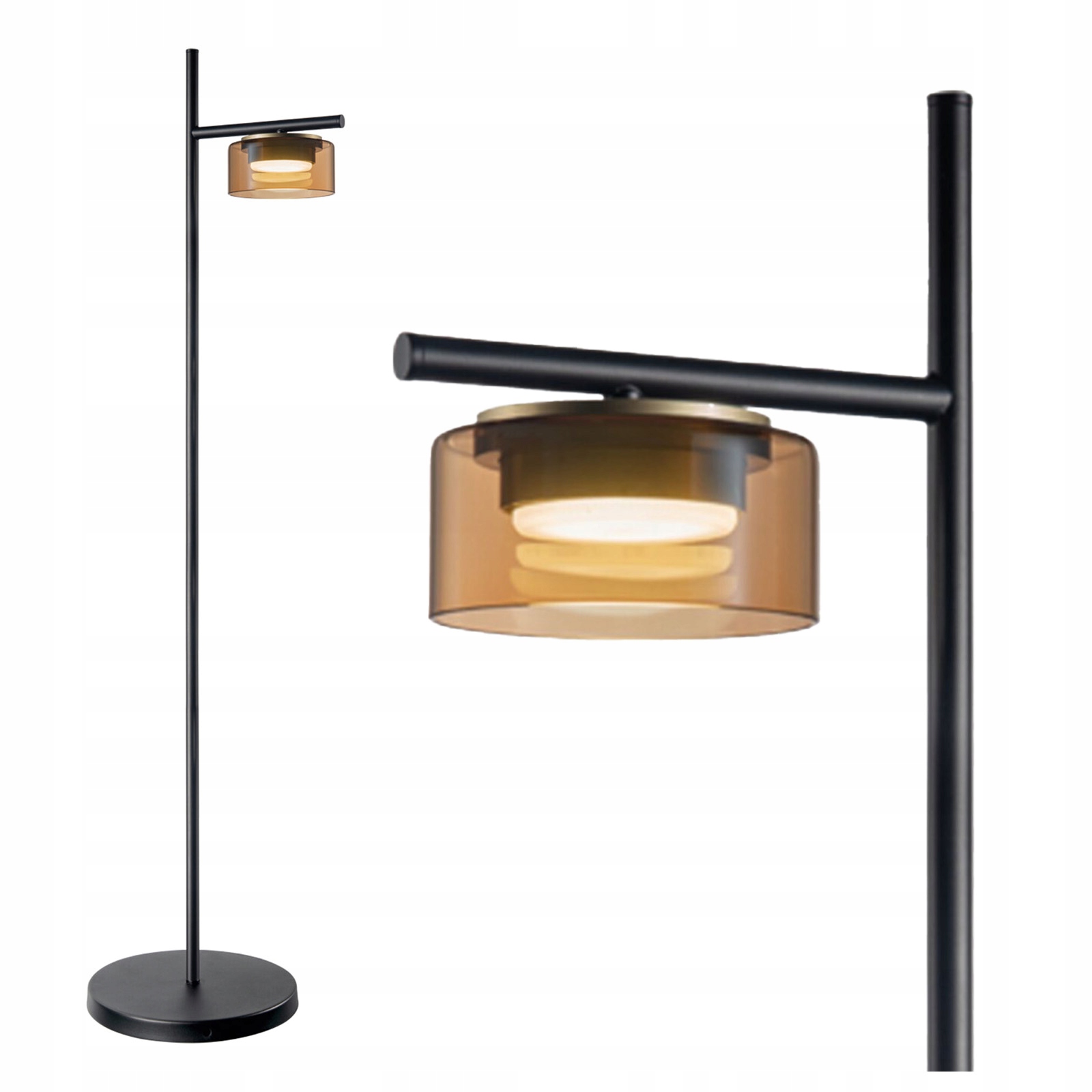 Stojací podlahová lampa GX53 Černá Ofelia Sanico Goldlux