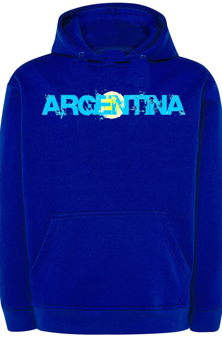 Argentina mikina s kapucí Módní potisk vel. S