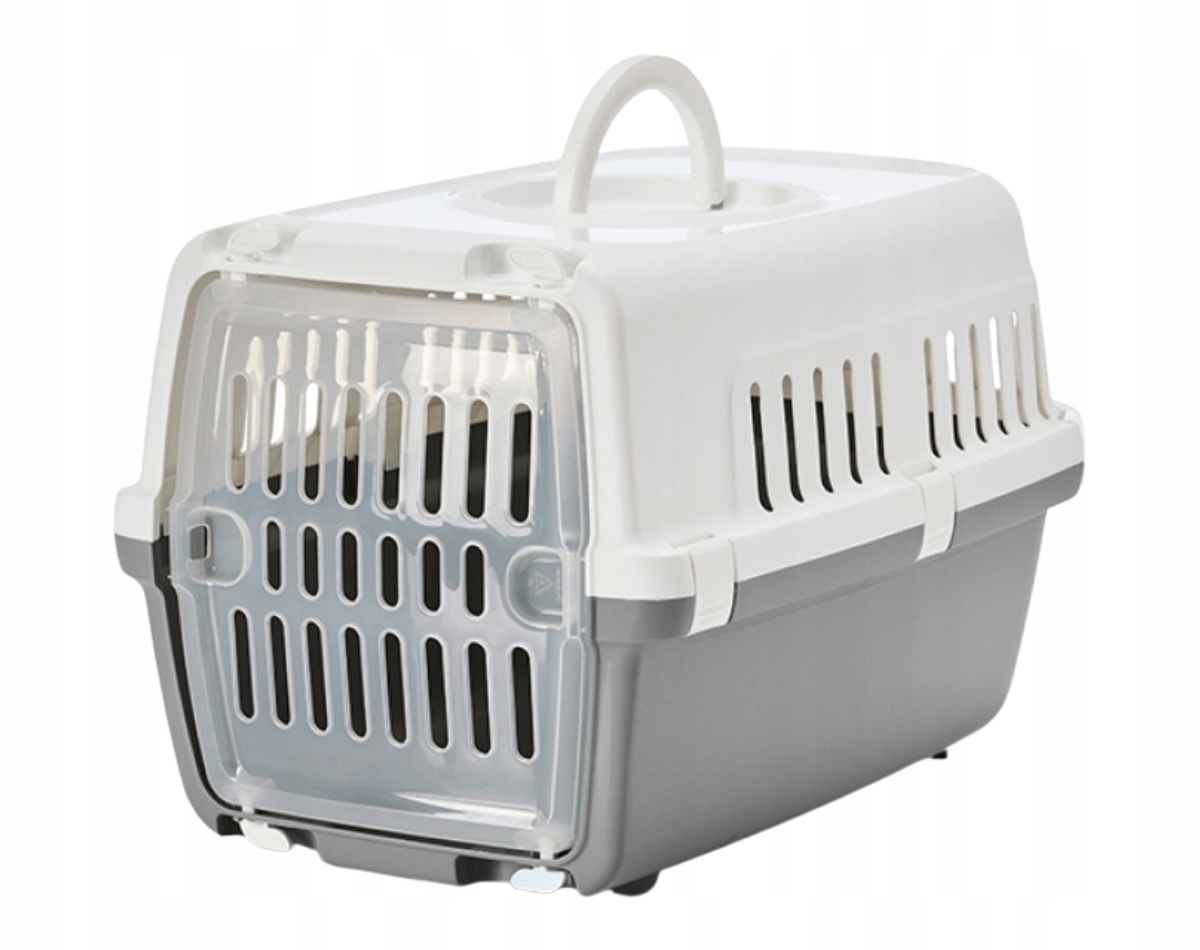 Levně Savic Přepravka Zephos 1 šedý plastové dveře /48x32x30 cm