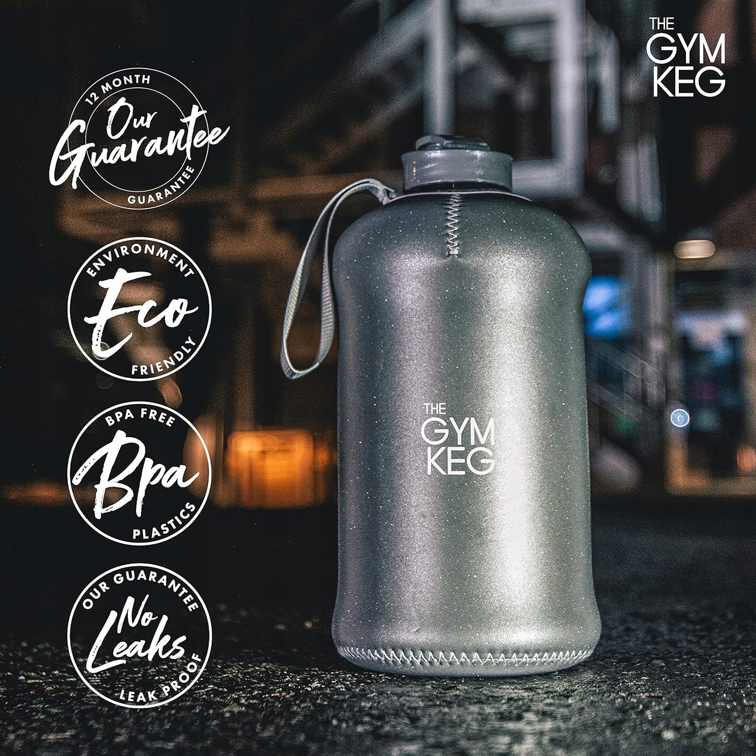 Butelka na wodę GYM 2,2L na siłownie z torbą chrome Marka inna marka