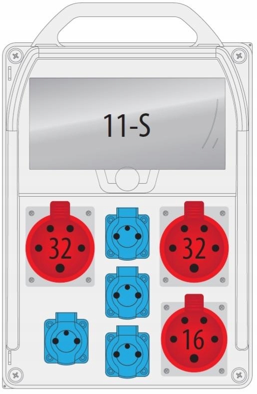 Rozvaděč R-box 382R 1x16A/5P 2x32A/5P 4x230V 11S B.18.382-3