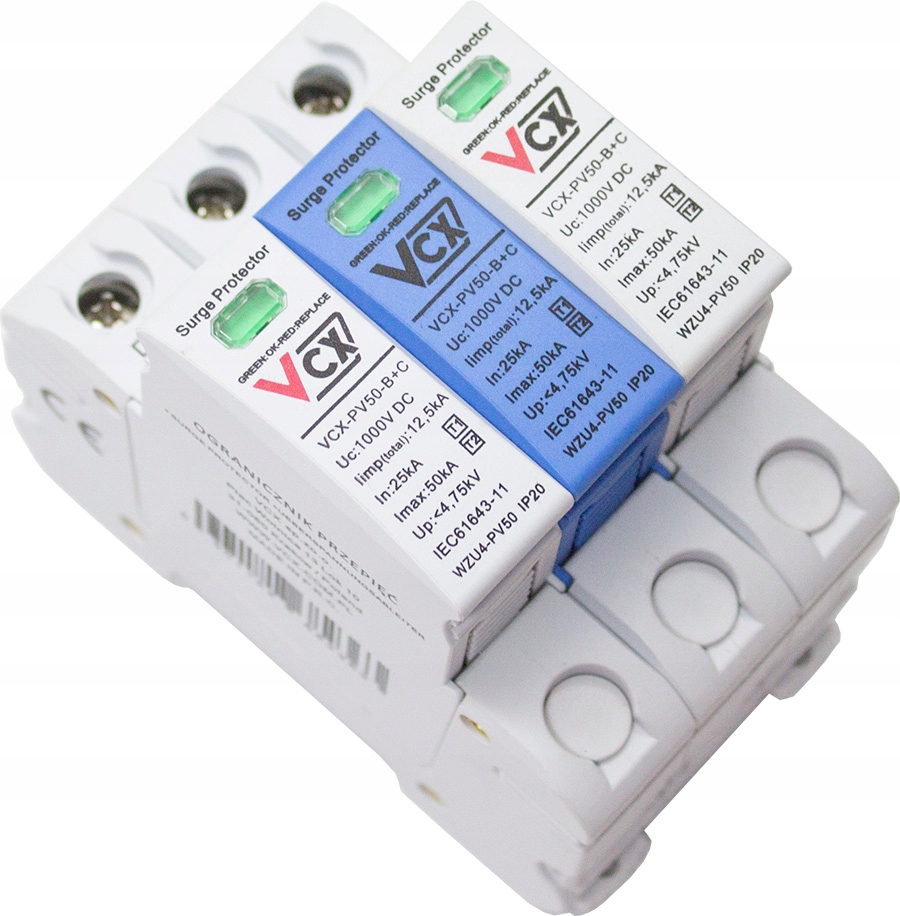 Omezovač přepětí VCX DC B+c T1+T2 3P 12,5kA