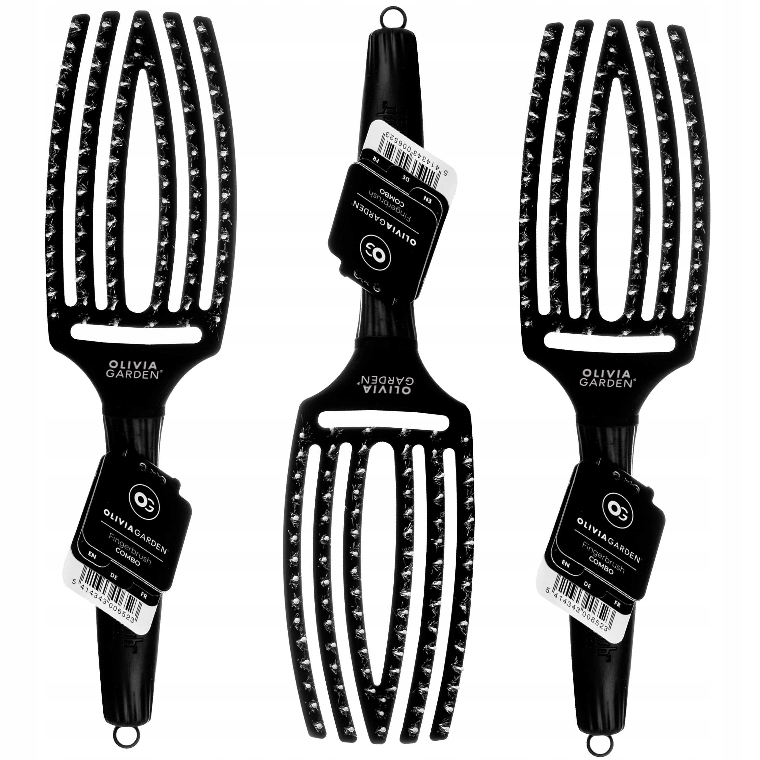Sada kartáčů na vlasy Olivia Garden Finger x3 Finger Brush Medium