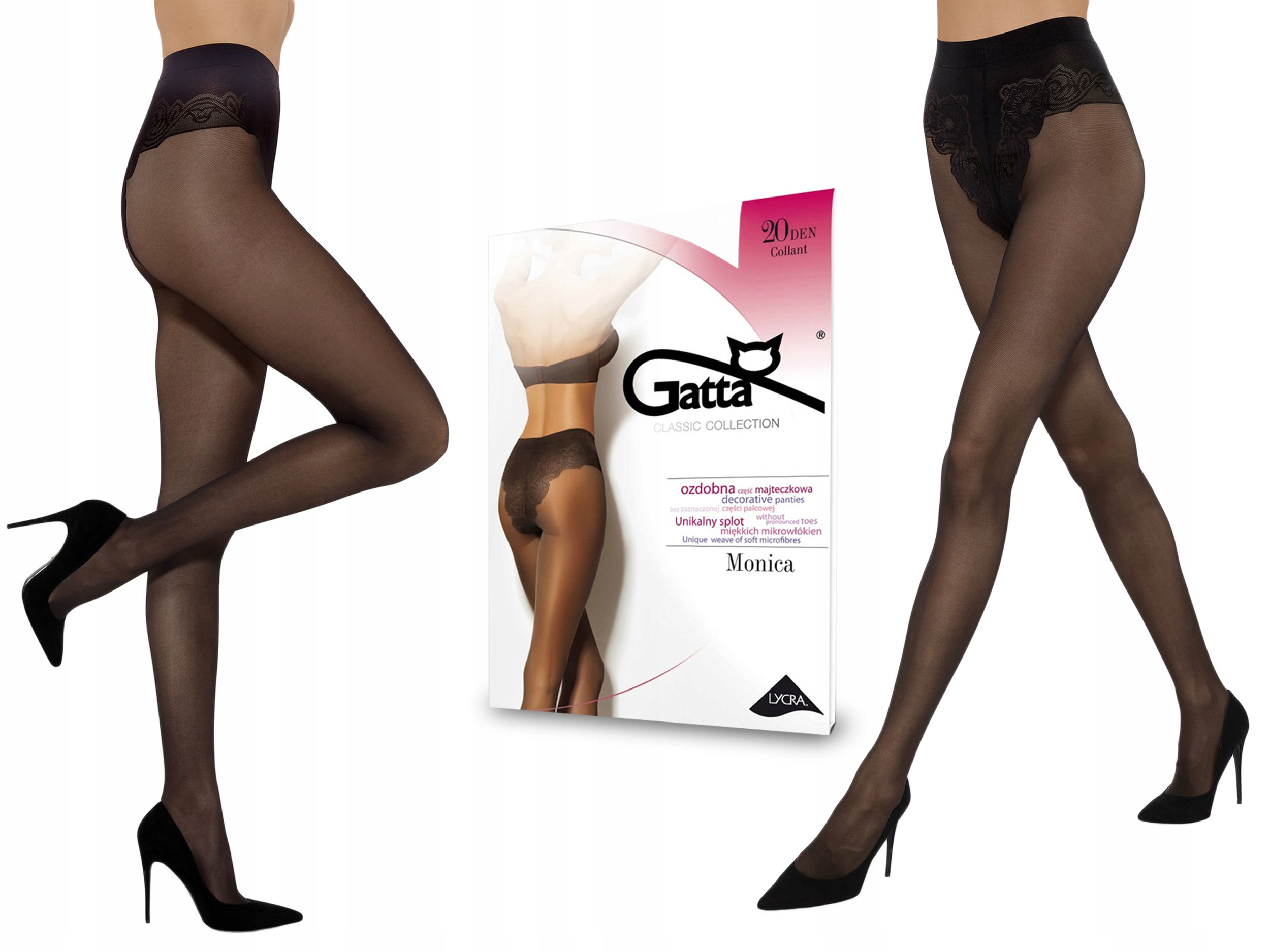 

Rajstopy Gatta Monica mikrofibra, 20 den nero 5-XL