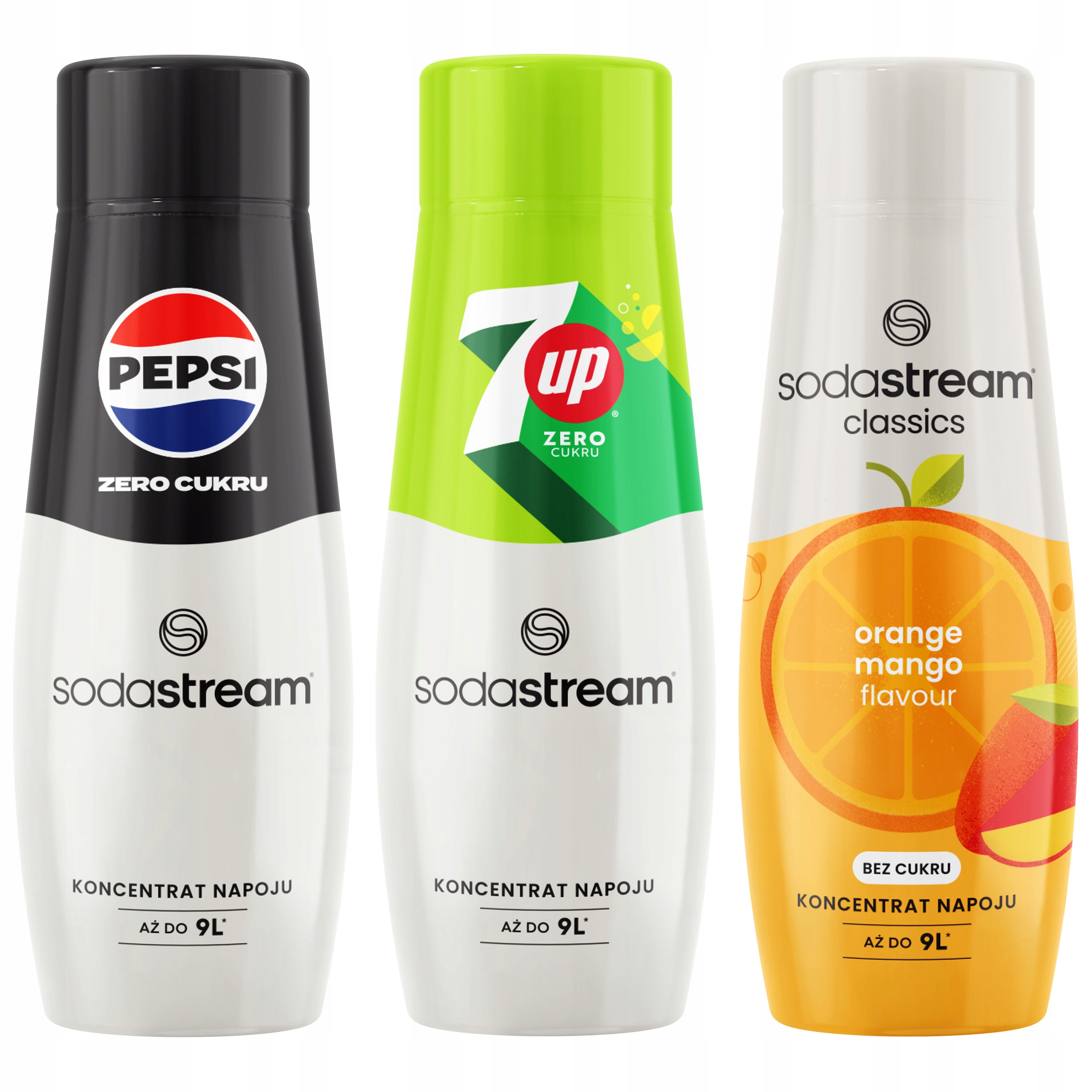 Levně Sirupy SodaStream: 7UpFREE OrangeMango PepsiMax.