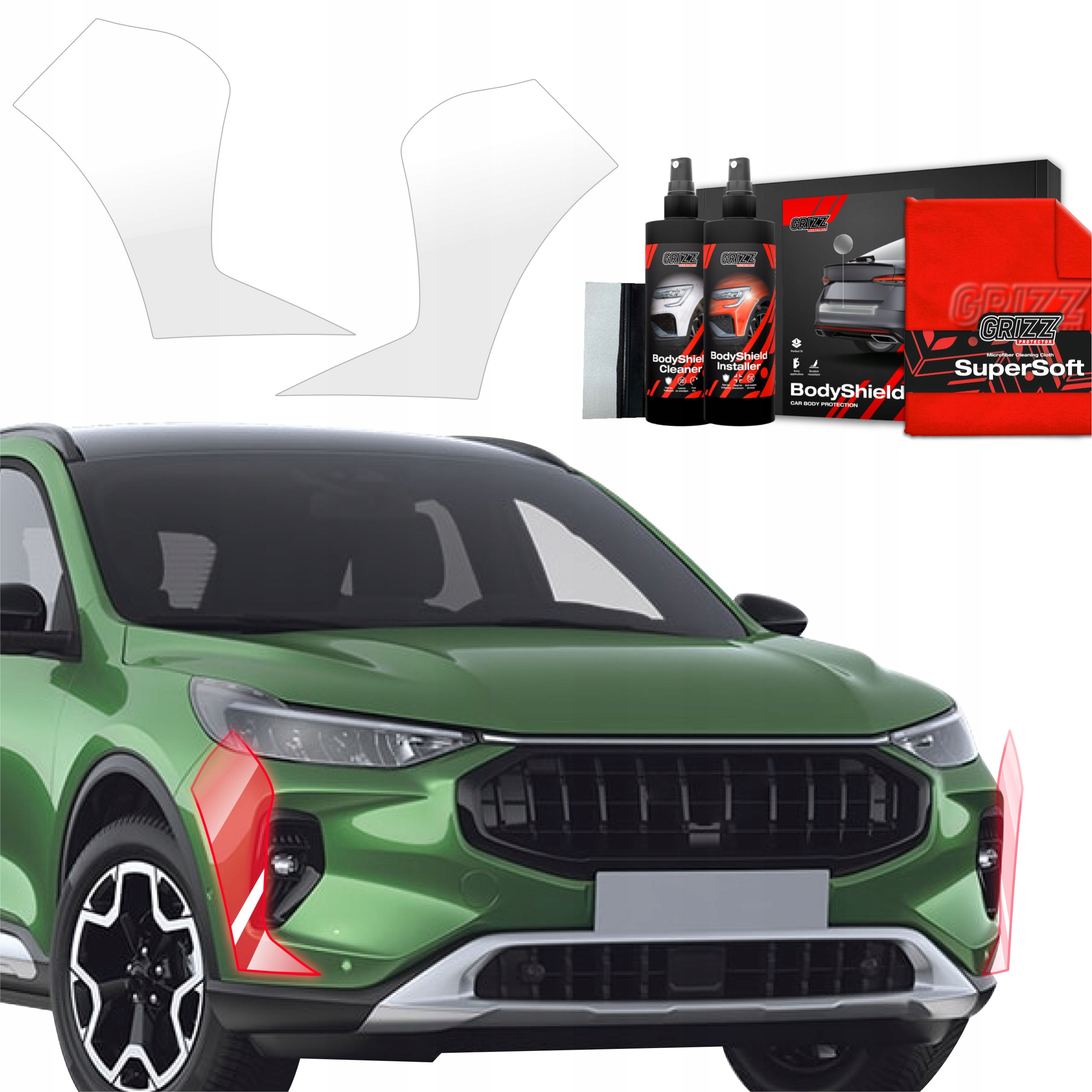 2v1 Fólie Ppf na bok nárazníku pro Ford Kuga Active Facelift (2024-2025)